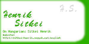 henrik sitkei business card